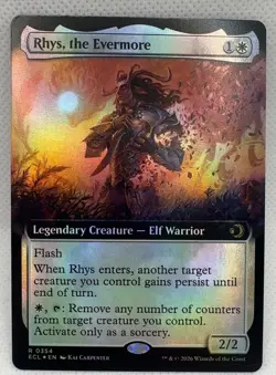 Rhys the Evermore Extended Art 354 Lorwyn Eclipsed Foil Extended Art R NM MTG - Image 1