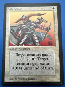 Vintage~Magic the Gathering~MTG🌟Holy Armor🌟Limited Edition Beta~1993 - Image 1