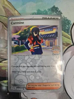 Pokemon Carmine Trainer-Supporter Promo Stamped 145/167 Reverse Holo - Image 1