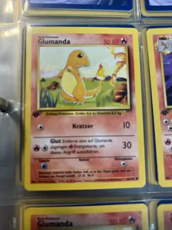 Pokemon Card Charmander Base Set 1st Edition German Common Light Play - Image 1