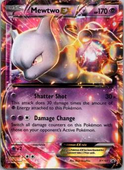 Pokemon TCG Mewtwo-EX XY107 XY Black Star Promos Holo LP - Image 1