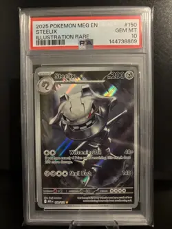 PSA 10 💎 GEM MINT Pokemon Mega Evolutions Steelix Illustration Rare #150/132 - Image 1