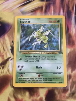Pokemon TCG Scyther Jungle 10/64 Holo Unlimited Mp+ - Image 1