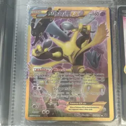 Pokemon Alakazam EX 125/124 Secret Rare Full Art Holo Fates Collide 160 HP - Image 1