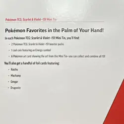 Pokemon TCG Scarlet & Violet–151 Mini Tin 4-Pack Raichu Machamp Gengar Dragonite - Image 5