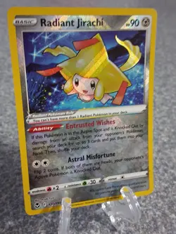Pokemon Radiant Jirachi 120/195 Silver Tempest Radiant Rare Holo 90HP - Image 1