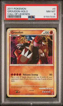 2011 Pokemon Call of Legends Groudon Holo #6/95 Rare PSA 8 NM-MT - Image 2