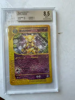 Pokemon BGS Label Error Slab Alakazam Box Topper - Image 1