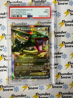 Rayquaza EX #85 Dragons Exalted 2012 Pokemon B & W PSA 9 143029389 - Image 1