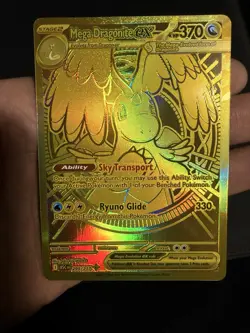 Mega Dragonite Ex 295/217 GOLD HYPER RARE POKEMON ASCENDED HEROES NM - Image 1