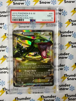 Rayquaza EX #85 Dragons Exalted 2012 Pokemon B & W PSA 9 143029391 - Image 1