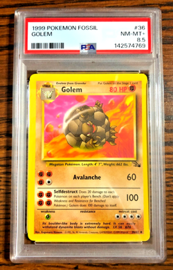 Golem Uncommon #36|PSA NM-MT+ 8.5|POP 1|1999 WOTC Fossil Unlimited|Pokemon TCG - Image 1