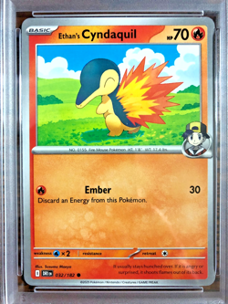 Ethan's Cyndaquil Regular Common #032|PSA NM-MT+ 8.5|Destined Rivals|Pokemon TCG - Image 2