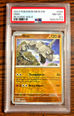 Onix Reverse Holo Uncommon #095|PSA NM-MT+ 8.5|Scarlet & Violet 151|Pokemon TCG - Image 1