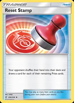 Pokemon Reset Stamp (206/264) Unified Minds LP - Image 1