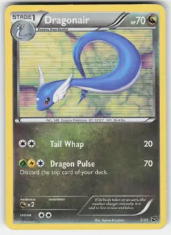 Dragonair 3/20 Holo Rare Dragon Vault Pokemon HP DMG (big crease) - Image 1