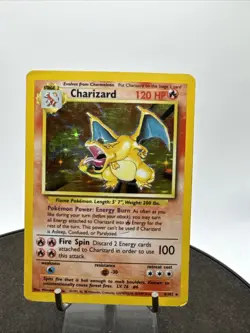 Pokemon TCG Charizard Base Set 4/102 Holo Unlimited Holo Rare - Image 1