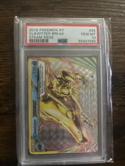 2016 POKEMON XY STEAM SIEGE #35 CLAWITZER BREAK PSA 10 - Image 1
