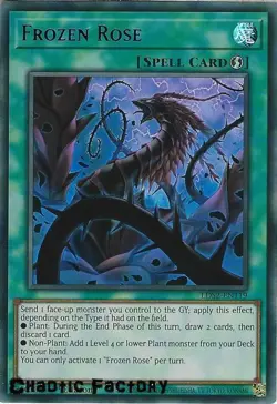 YUGIOH LDS2-EN119 Frozen Rose Purple Ultra Rare 1st Edition NM - Image 1