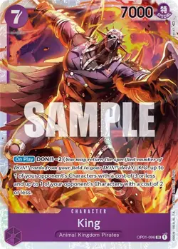 One Piece King (096) (OP01-096/284) OP01 Romance Dawn NM FOIL - Image 1