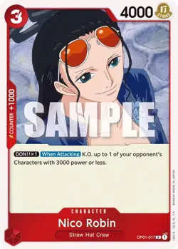 One Piece Nico Robin (OP01-017/284) OP01 Romance Dawn NM FOIL - Image 1