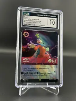 Goofy - Super Goof (Enchanted) 214/204 Disney Lorcana Ursula's Return Gem CGC 10 - Image 1