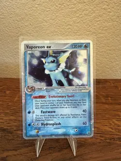 Pokemon TCG Vaporeon EX Delta Species 110/113 Holofoil Lightly Played - Image 1