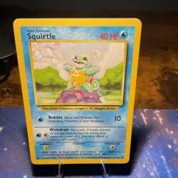 Pokemon Squirtle 63/102 Base Set 40HP Common Regular Nintendo Mitsuhiro Arita - Image 1