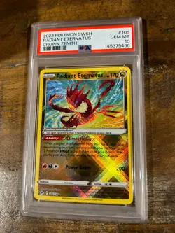 POKEMON 2023 Crown Zenith RADIANT ETERNATUS #105 PSA 10 Gem Mint RARE - Image 1
