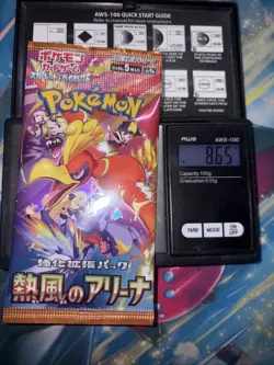 Heavy 8.65g Pokemon Sealed Heat Wave Arena Japanese Booster Pack - Image 1