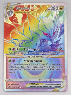 Giratina VSTAR Rainbow Secret Rare 201/196 – Pokemon Lost Origin - Image 1