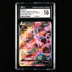 CGC 10 GEM MINT 2024 Pokemon CHN Espeon V 146/132 SR - Image 1