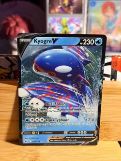 KYOGRE V 037/159 Crown Zenith Holo Rare V Holo Pokemon TCG Near Mint - Image 1