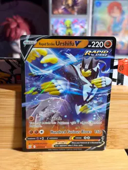 RAPID STRIKE URSHIFU V 087/163 Battle Styles Holo Rare V Holo Pokemon TCG NM - Image 1