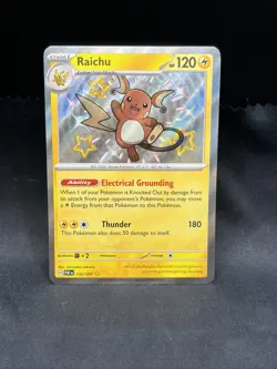 Raichu # 132/091 Shiny Rare | Pokemon TCG - 2024 Paldean Fates | NM - Image 1