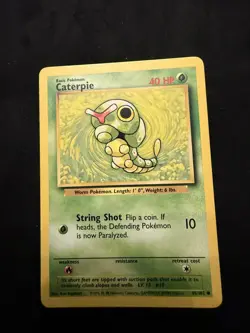 Pokemon TCG - Caterpie - Base Set Unlimited- Vintage - WOTC 1999-LP/MP - Image 1