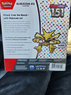 Pokemon Alakazam EX TCG Scarlet and Violet 151 Collection - Image 2