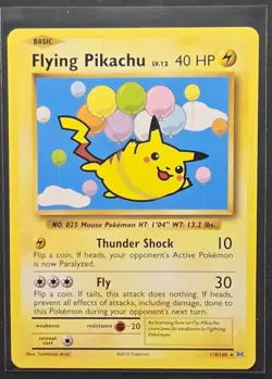 Flying Pikachu 110/108 XY Evolutions Secret Rare Pokemon 2016 - Image 1
