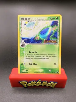 Pokemon Stamped (Reverse) Holo Wooper- EX Dragon Frontiers- 71/101- NM - Image 1
