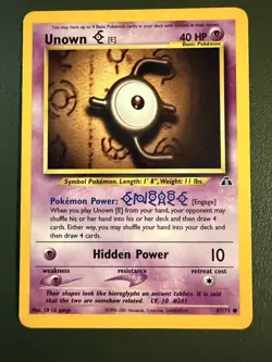 Pokemon TCG Unown [E] 67/75 Neo Discovery NEO2 LP - Image 1