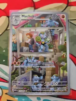 Machoke Holo Pokemon 177/165 Sv: Scarlet & Violet 151 Near Mint Condition - Image 1