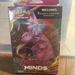 Pokemon TCG Sun & Moon Unified Minds Hanger Box Sealed (3 Booster Packs) - Image 1