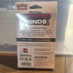 Pokemon TCG Sun & Moon Unified Minds Hanger Box Sealed (3 Booster Packs) - Image 2