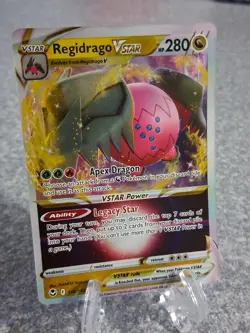 Pokemon Regidrago VSTAR 136/195 Silver Tempest Ultra Rare Full Art Holo 280HP - Image 1