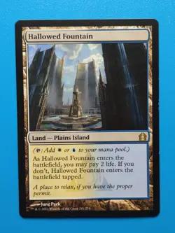 MTG 1x Hallowed Fountain LP Return to Ravnica Magic - Image 1