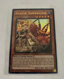 Yu-Gi-Oh Legendary Duelists Season 3 Ascator, Dawnwalker Ultra Rare Yellow Text - Image 1