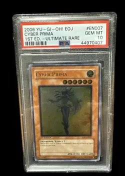 Yugioh Cyber Prima 1st EOJ-EN007 PSA 10 - Image 1