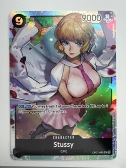 One Piece Stussy Foil Card 500 Years in the Future OP07-085 Super Rare - Image 1