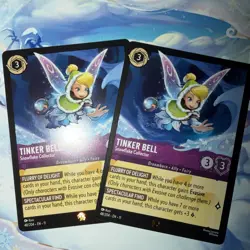 Disney Lorcana TCG Tinker Bell Snowflake Collector Legendary *PAIR OF TWO** - Image 1