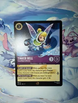 Disney Lorcana TCG Tinker Bell Snowflake Collector Legendary *PAIR OF TWO** - Image 2
